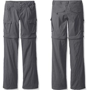 PRANA Gray Sage Convertible 3-In-1 Outdoor Hiking Adventure Ripstop Pants Size 2